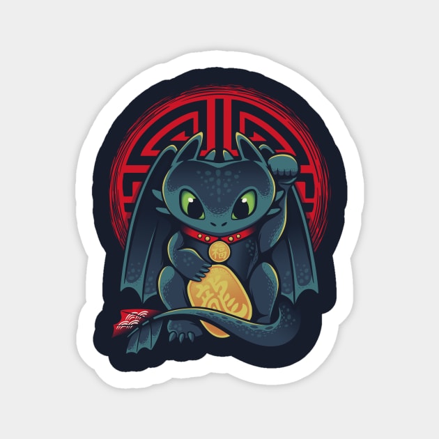 Maneki Dragon Sticker by victorsbeard